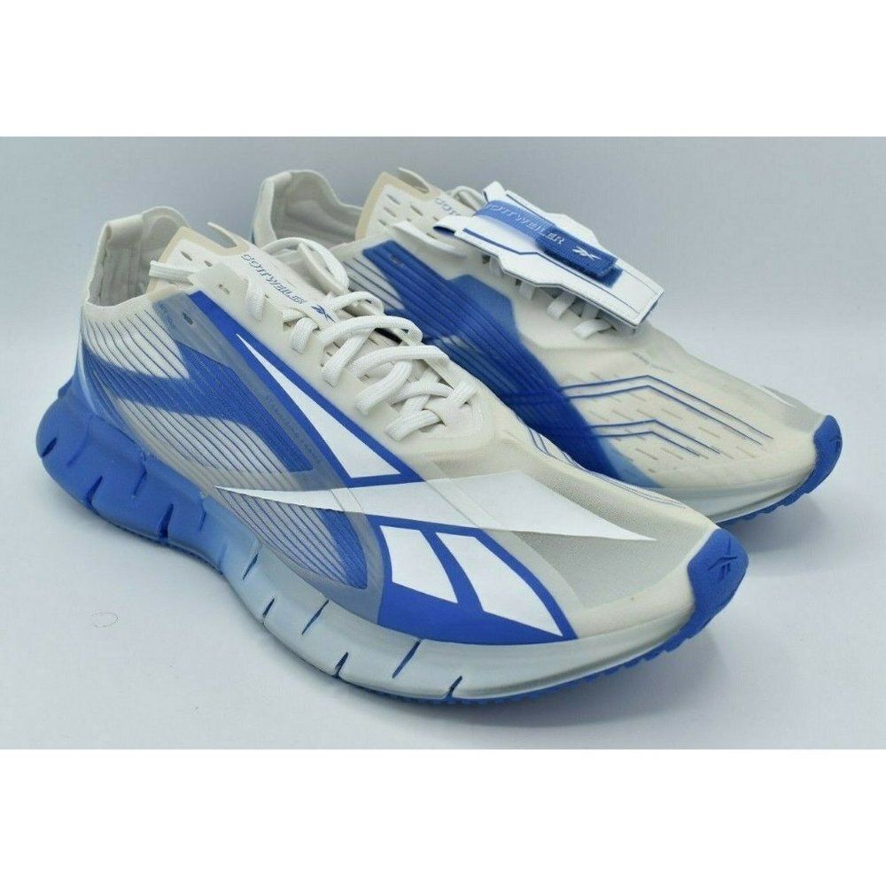Reebok Mens Size 10.5 Cottweiler Zig 3D Storm X White Blue Blast Running Shoes - Picture 2 of 11